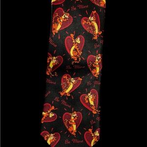 Vintage Disney Store Tigger Be Mine Valentine Novelty Tie